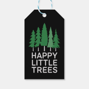 Funny Happy Little Trees Gifts Camping  Gift Tags