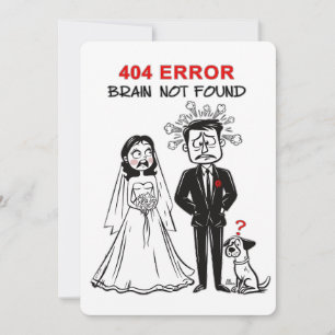 Funny happy marriage invitation