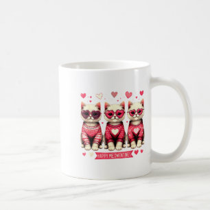 Funny Happy Meowentines Cute Valentine Cats Love C Coffee Mug