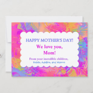 Funny Happy Mothers Day Watercolor Personalized