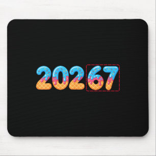 Funny Happy New Year 2026 20267 Ice Cream Drip 67 Mouse Pad