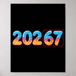 Funny Happy New Year 2026 20267 Ice Cream Drip 67  Poster