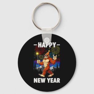 Funny Happy New Year 2026 Bigfoot Lovers New Years Keychain