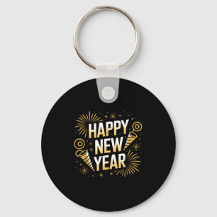 Funny Happy New Year Couple Matching Keychain