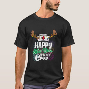 Funny Happy New Year ER Nurse Crew Christmas Light T-Shirt