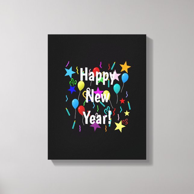 Funny Happy New Year Eve 2023 Party Decorations Ce Canvas Print (Front)