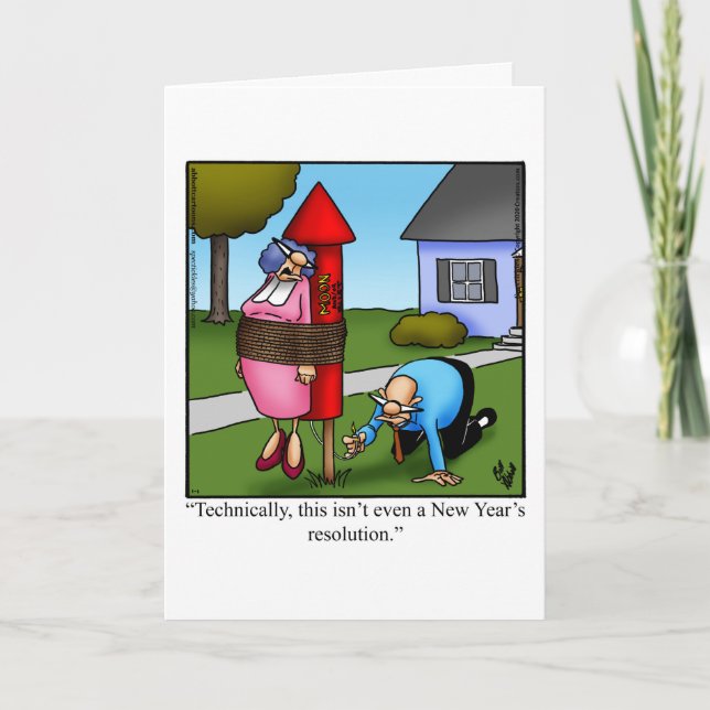 Funny Happy New Year Greeting Card  (Front)
