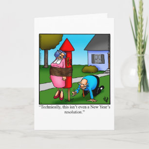 Funny Happy New Year Greeting Card 