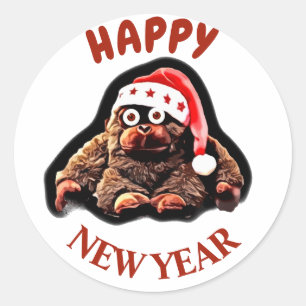 Funny happy new year sticker