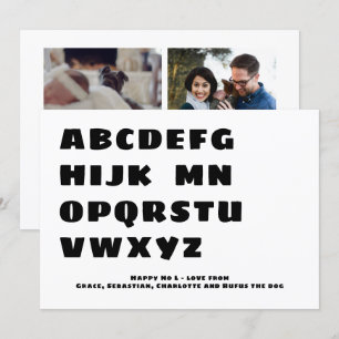 Funny Happy No L (Noel) Photo Personalized Card