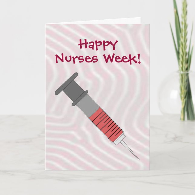 Funny Happy Nurses Week  Injection Thank You Card (Front)