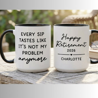 Funny Happy Retirement 2026 Personalized Mug