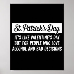 Funny Happy St Patricks Day Irish Shamrock Lucky M Poster