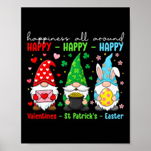 Funny Happy Valentines St Patrick Easter Holiday C Poster