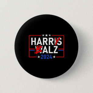 Funny Harris W 24 Harry B 2024 Meme Democratics Vo 2 Inch Round Button