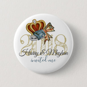 Funny Harry And Meghan Invited Me Royal Wedding 2 Inch Round Button