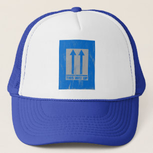 Funny hat 'This way up' sign