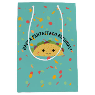 Funny Have a Fantastaco Birthday Cute Kawaii Taco Medium Gift Bag