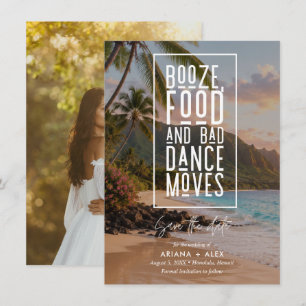 Funny Hawaii Destination Photo Wedding Save The Date
