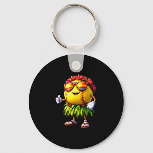 Funny Hawaii Softll Ll Hawaiian Tropical Summer Va Keychain