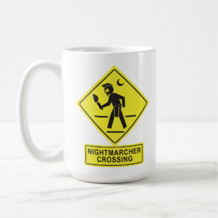 Funny Hawaiian Nightmarcher Crossing Sign Coffee Mug