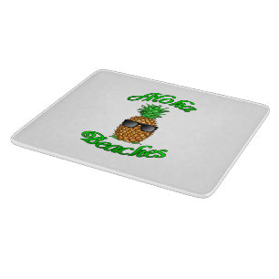 Funny Hawaiian Pineapple Aloha Beaches Cutting Board