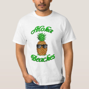 Funny Hawaiian Pineapple Aloha Beaches T-Shirt