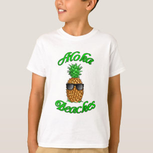Funny Hawaiian Pineapple Aloha Beaches T-Shirt