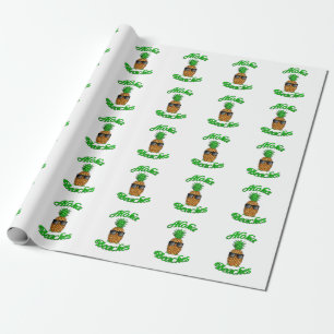 Funny Hawaiian Pineapple Aloha Beaches Wrapping Paper