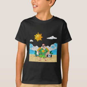 Funny Hawaiian Santa Claus Tropical Summer Christm T-Shirt
