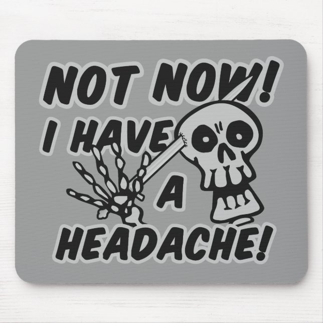 Funny Headache Skull mousepad (Front)