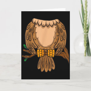 Funny Headless Owl Halloween Night Bird Costume Ea Card