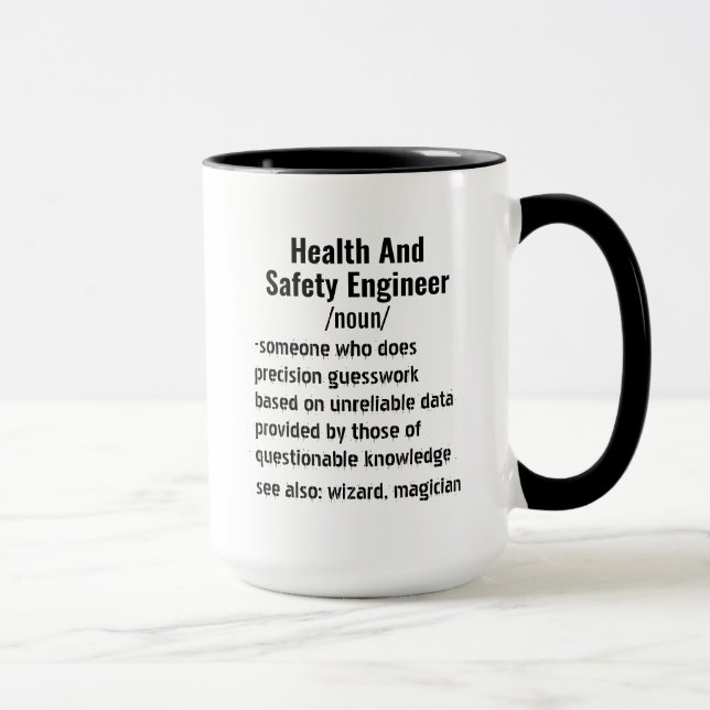 Funny Health And Safety Engineer Definition gifts  Mug (Right)