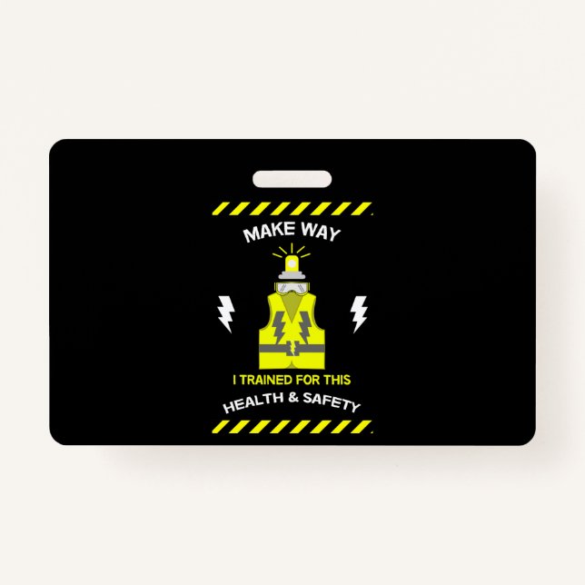 Funny Health And Safety | NEBOSH | Officer | Latte Badge (Front)
