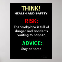 Funny Health and Safety Office Sign and Poster