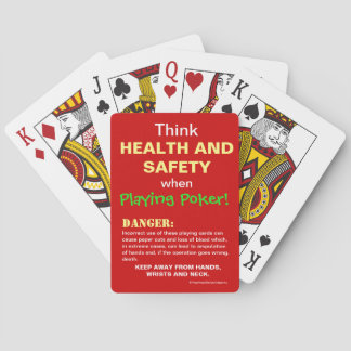 Funny Health and Safety Poker Spoof Joke Warning Playing Cards