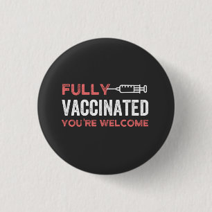 funny, health, pandemic, pro vaccine, science, qua 1 inch round button