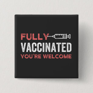 funny, health, pandemic, pro vaccine, science, qua 2 inch square button