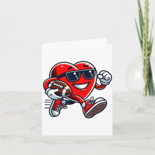 Funny Heart American Football Valentine Srts Women Card