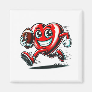 Funny Heart American Football Valentine Srts Women Magnet