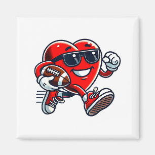 Funny Heart American Football Valentine Srts Women Magnet