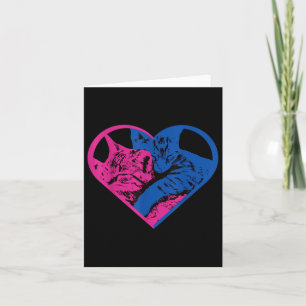 Funny Heart Cat Lovers Tv For Women Girl  Card