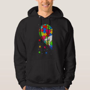 Funny Heart Equestrian Autism Awareness Support Lo Hoodie