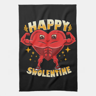  Funny Heart Gym Workout Valentine Gift Kitchen Towel