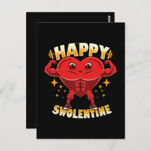 Funny Heart Gym Workout Valentine Gift Postcard