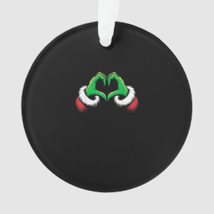 Funny Heart Hands Christmas Minimal Festive Style Ornament