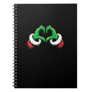 Funny Heart Hands Christmas Notebook