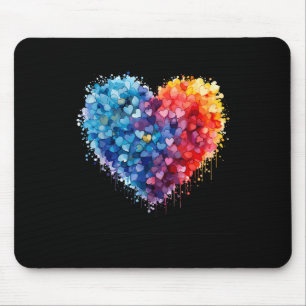 Funny Heart Love Graphic Valentine Men Women Kid O Mouse Pad