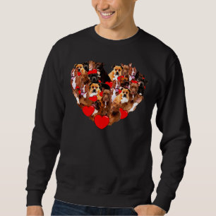 Funny Heart Love Pitbull Valentines Day 115 Sweatshirt