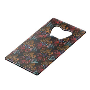 Funny Heart Pattern III - Spirals & Triangles Wallet Bottle Opener